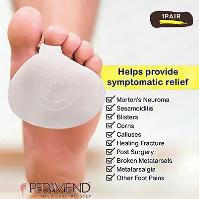 PEDIMEND Gel Metatarsal Foot Pads For Metatarsalgia Forefoot Pain Relief Support • £5.39