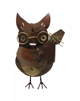 Owl With Guitar Tea Light Candle Holder • $22.80