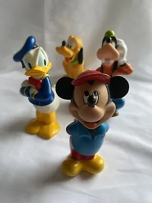 Bundle Of 4 VINTAGE Walt Disney Childrens Kids Bath Toys Mickey Mouse Goofy • £16