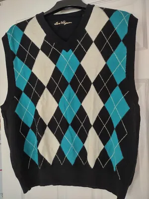 BEN HOGAN Argyle Sweater Vest Merino Size XL • $9.99
