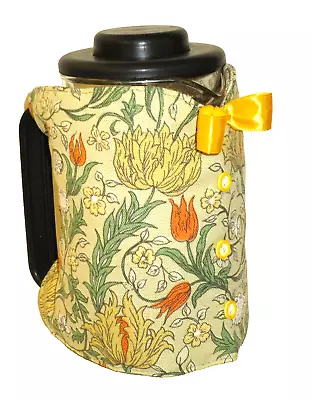 William Morris Golden Lilly Cafetiere Cover Cosy - 8 Cup Handmade • £8.50