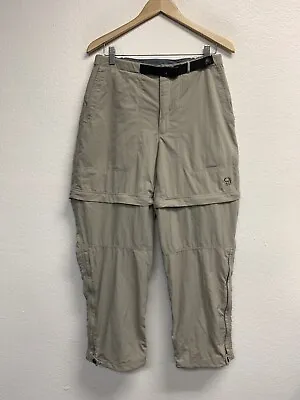 Mountain Hardwear Women’s Convertible Hiking Pants Size 12 Petite Outdoor Belted • $17.95