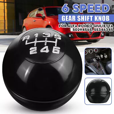 6 Speed Black Gear Stick Shift Knob Lever For Alfa Romeo Giulietta 2010-2018 • $24.96