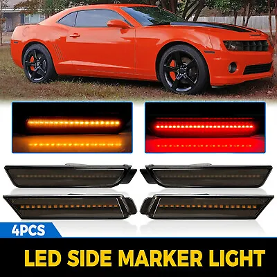 $23.20 • Buy For Chevy Camaro 2010-2015 Front & Rear LED Bumper Full Side Marker Light Smoked
