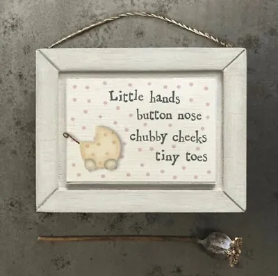 East Of India - Little Hands Hanging Plaque** GIFT SHOP CLEARANCE ** • £3