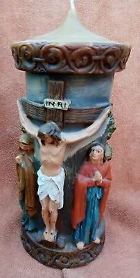 Gunter Kerzen Gemany Ever Lasting Candle Jesus Crucifixion 12   Vintage • $39