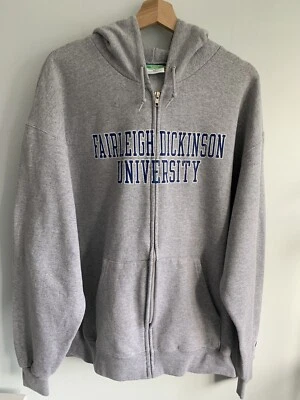 £10 • Buy Champion Zipped Hoodie Fairleigh Dickinson University USA Grey XL