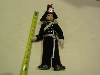 Vintage Artist Folk Art Handmade Doll Painted Face Napoleon Military Outfit • $14.87