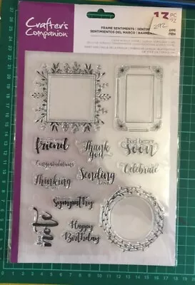 Crafters Companion Clear Acrylic Stamps - Frame Sentiments Uk Seller 292 • £5.95