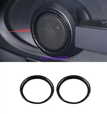 Carbon Fiber Style Door Speaker Decoration Cover For BMW Mini Cooper F55 F56 • $32.89