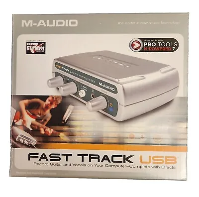 M-Audio Fast Track USB Digital Audio Interface Record Vocals & Guitar - Black • $33.99