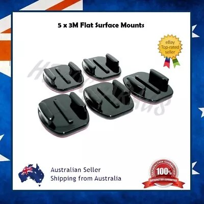 5 X Flat Akaso Brave 7 LE 3M Adhesive Mount For ALL Akaso Cameras - Sticky Mount • $10.95