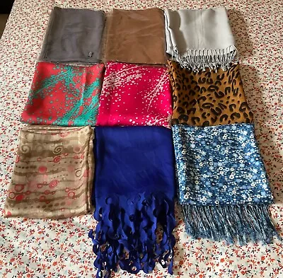 9 Pcs Hijab Maxi Long Scarf Wrap Shawl Rectangle  Bundle • $39