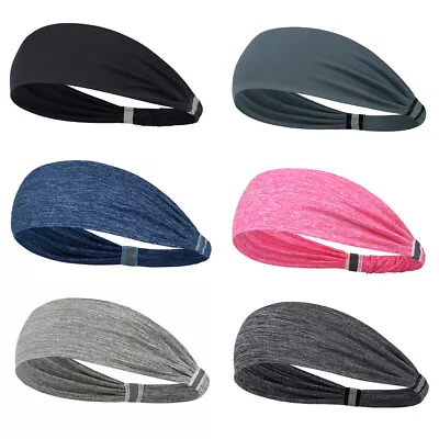 Men Women Headband Stretch Sports Yoga Gym Running Hair Band Head Wrap Sweatband • $7.98