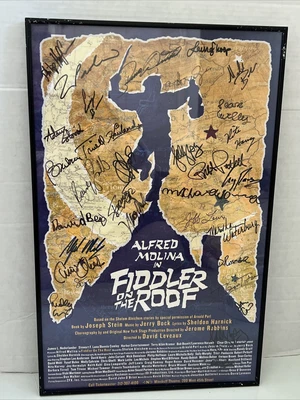 $199.95 • Buy Fiddler On The Roof Original Broadway Cast Signed Poster Alfred Molina Framed