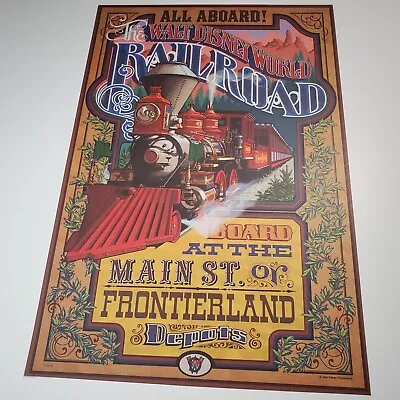 Walt Disney World Railroad Poster Authentic Disney 12x18 Magic Kingdom • $100