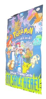 Rare! 1999 Pokemon TCG Poster  11x17 Promo Topps Nintendo Store Display Folded • $99.99