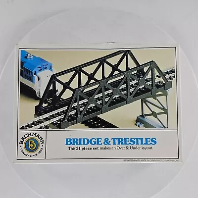 Bachmann N Scale Over Under Bridge And Trestles 31 Piece 46723 OPEN BOX • $12.99