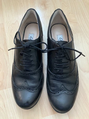 £30 • Buy Ladies Clarks Narrative Hamble Oak Black Leather Lace Up Brogues Size UK 5.5 D