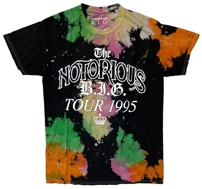 $16.50 • Buy The Notorious B.I.G. Biggie Men's 1995 Tour Tie Dye Hip Hop Rap Tee T-Shirt