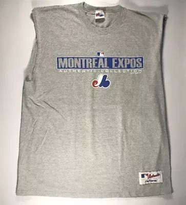 Vintage Montreal Expos Authentic Collection Sleeveless T-Shirt Size XL New • $99.99