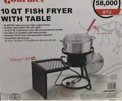 Outdoor 10QT Propane Fish Fryer With Stand And Basket SALE • $78.99