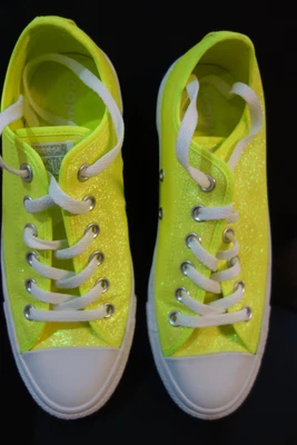 £14 • Buy Converse Size 6 Fluorescent Yellow Lace Up Trainers
