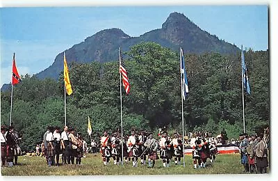 Scottish Highland Games Grandfather Mountain NC - Vintage Postcard - Bagpipes • $4