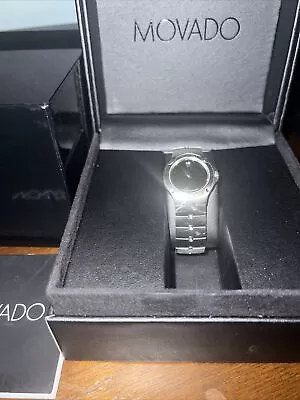 MOVADO Mini Sport Edition SS Black Museum Dial Women’s Watch 0604835 • $180