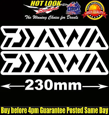 Daiwa Fishing Boat Stickers Suit 4X4 Caravan Camping Tandem Trailer Fridge Kayak • $6.99