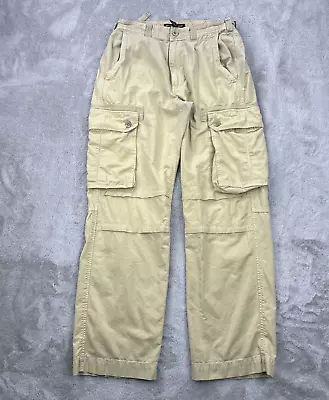 Vtg Polo Jeans Co Pants Mens 30x32 Khaki Cargo Military Army Surplus Baggy 90s • $49.99