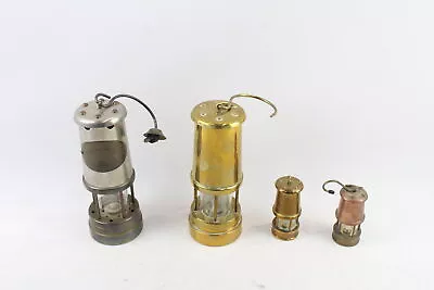 Miners Lamps Inc British Coal Mining Type Vale Welsh & Brass 4 X • £32