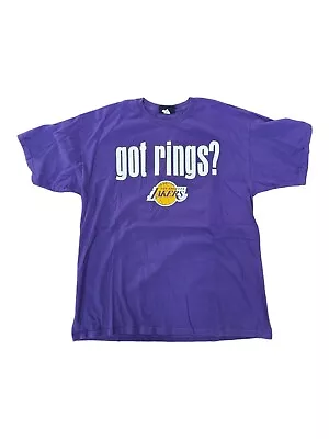 VINTAGE Lakers Shirt Mens XL Purple Got Rings? We Do 16X Championship Y2k 2000s • $24.99