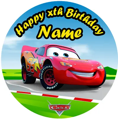 £3.75 • Buy Personalised, Edible, Themed Cake Topper Lightning McQueen Birthday Cars