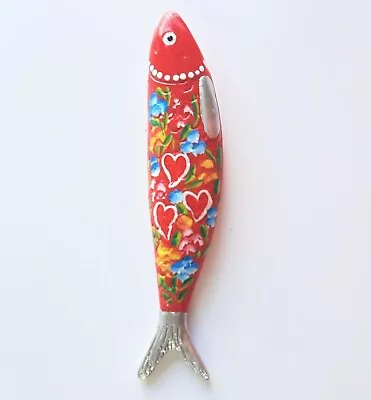 £6.84 • Buy Red Sardine // Hand Painted Portuguese Ceramic Wall Sardine 19cm