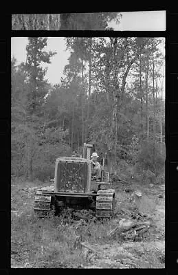 Tractor Being Used To Clear Land Pender County North Carolina Old Photo 7 • $8.50