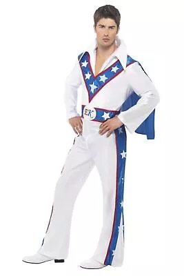Evel Knievel Adult Costume Uniform Jumpsuit Cape Daredevil Motorcycle Outfit • $98.42