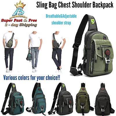 Sling Bag Chest Shoulder Backpack Crossbody Holder Outdoor Hiking Men Women  • $39.53
