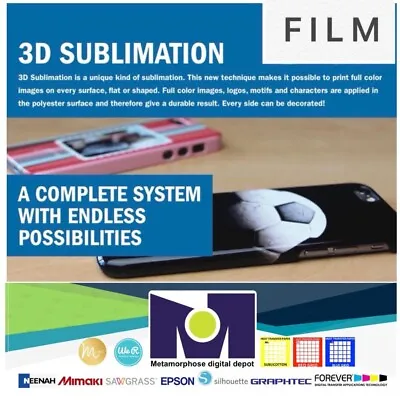 $19.99 • Buy 3D Sublimation Heat Transfer Film 15 Sh 8.5x11 For Vacuum Heat Press Machine