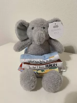 Mud Pie Reading Pals Blue Elephant Plush Soft Book NWT • $19.99