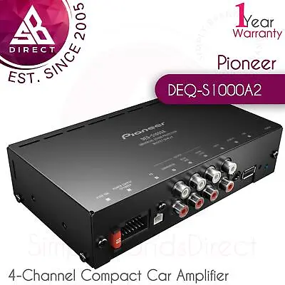 Pioneer DEQ-S1000A2 4-Channel Compact Car Amplifier│iPhone Direct Control│Black • $481.25