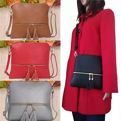 New Ladies Cross Body Messenger Bag Women Shoulder Bags Detachable Handbags • £12.99