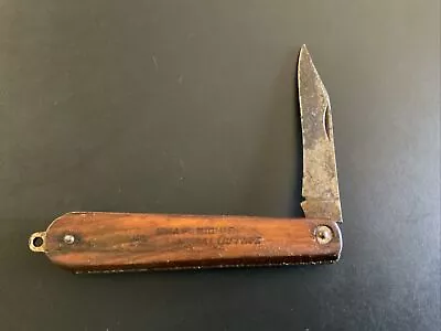 Vintage Shapleigh General Outing Single Blade Pocket Knife Wood • $19.95