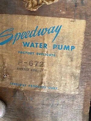 Nos Speedway Waterpump  P-672  Packard 1941-1947  Keller • $150