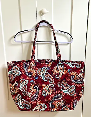 Vera Bradley Extra Large Grand Tote Set Quilted Cotton In Paisley Jamboree • $47.88