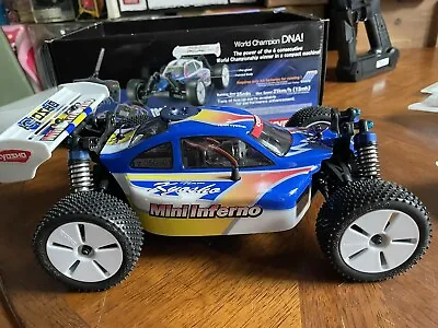 Electric Kyosho Mini Inferno RC Color 3 Blue Engine RARE IN STOCK • $250