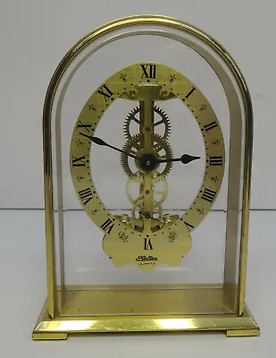 Older Noble Haller Skeleton Clock Quartz Table Clock 1970s • £133.27