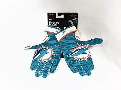 Nike Superbad 4.5 NFL Miami Dolphins Football Gloves Sz XXL NEW PGF707 145 RARE • $59.99