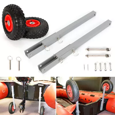 £94 • Buy 300lbs Launching Wheels Marine Inflatable Boat Transom Launch Wheel + Brackets