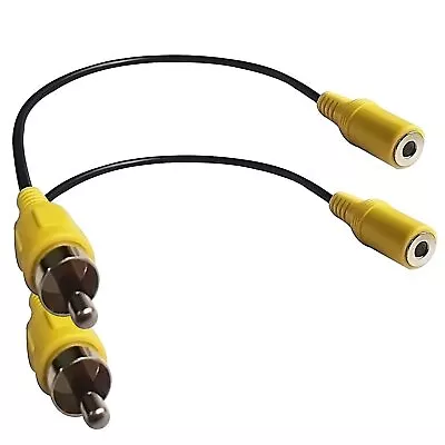 (2-Pack RCA To 3.5mm AdapterGold Plated 3.5mm Female Mono Jack To RCA Male A... • $15.61